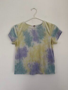 Free People Bright Eyes Velvet Tie Dye Tee Pastel Multi Size Small